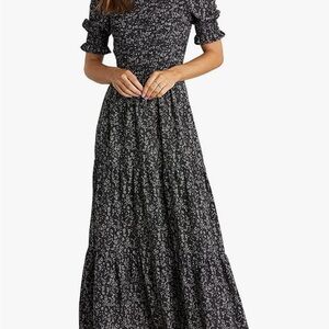 Floral Black Maxi Dress